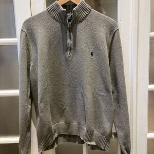 Ralph Lauren Men's Gray Zip-Up Sweater
